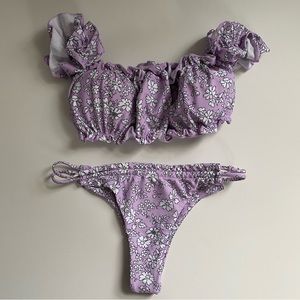 Violet Floral Bikini